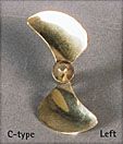 154-05  Brass Power Prop 2Bl-40-R-M4